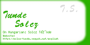 tunde solcz business card